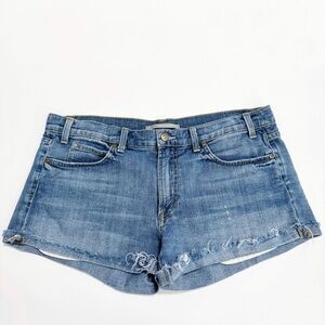 Vince Cuffed Raw Hem Jean Shorts